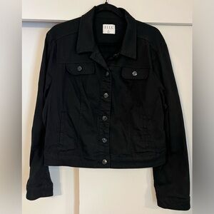 Elle Women's Classic Black Jean Jacket